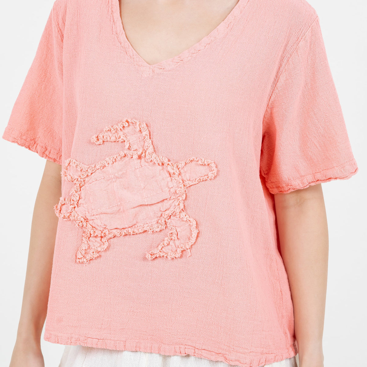 Women's Cotton Gauze Turtle Design Top