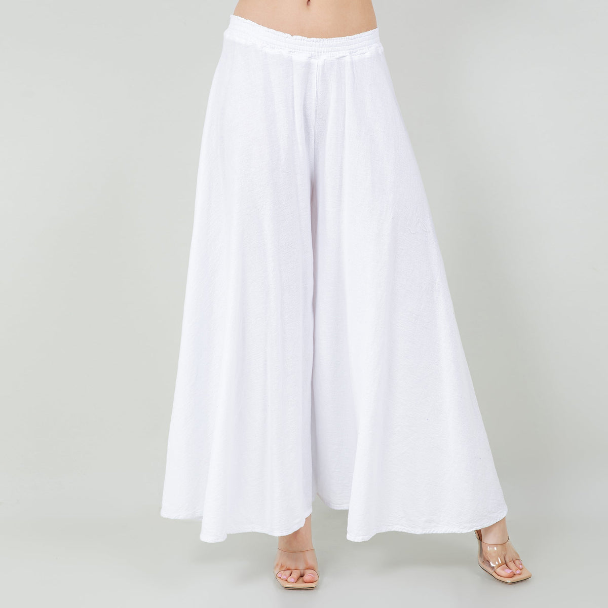 Blanche Cotton Gauze Wide-Leg Pants