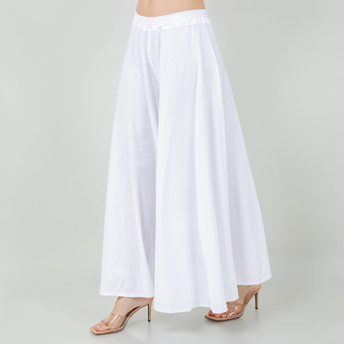 Blanche Cotton Gauze Wide-Leg Pants
