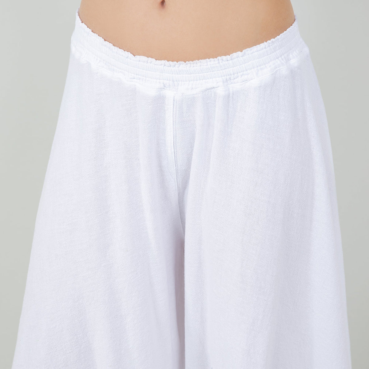 Blanche Cotton Gauze Wide-Leg Pants