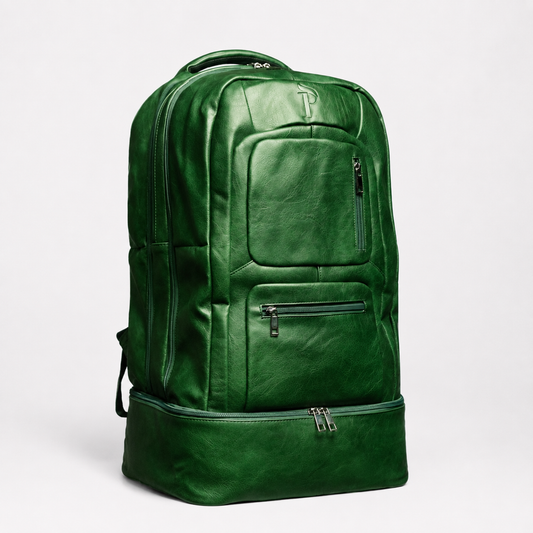 Sac à dos breveté en cuir vert émeraude (seulement 300 exemplaires)