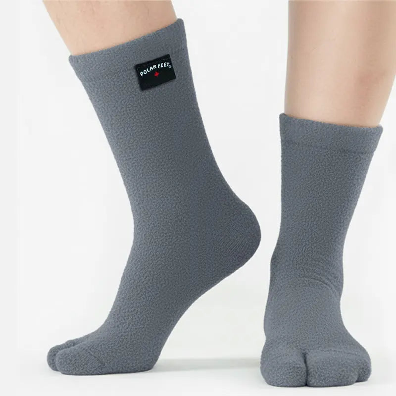 Chaussettes Tabi en polaire Polar Feet - Gris doux