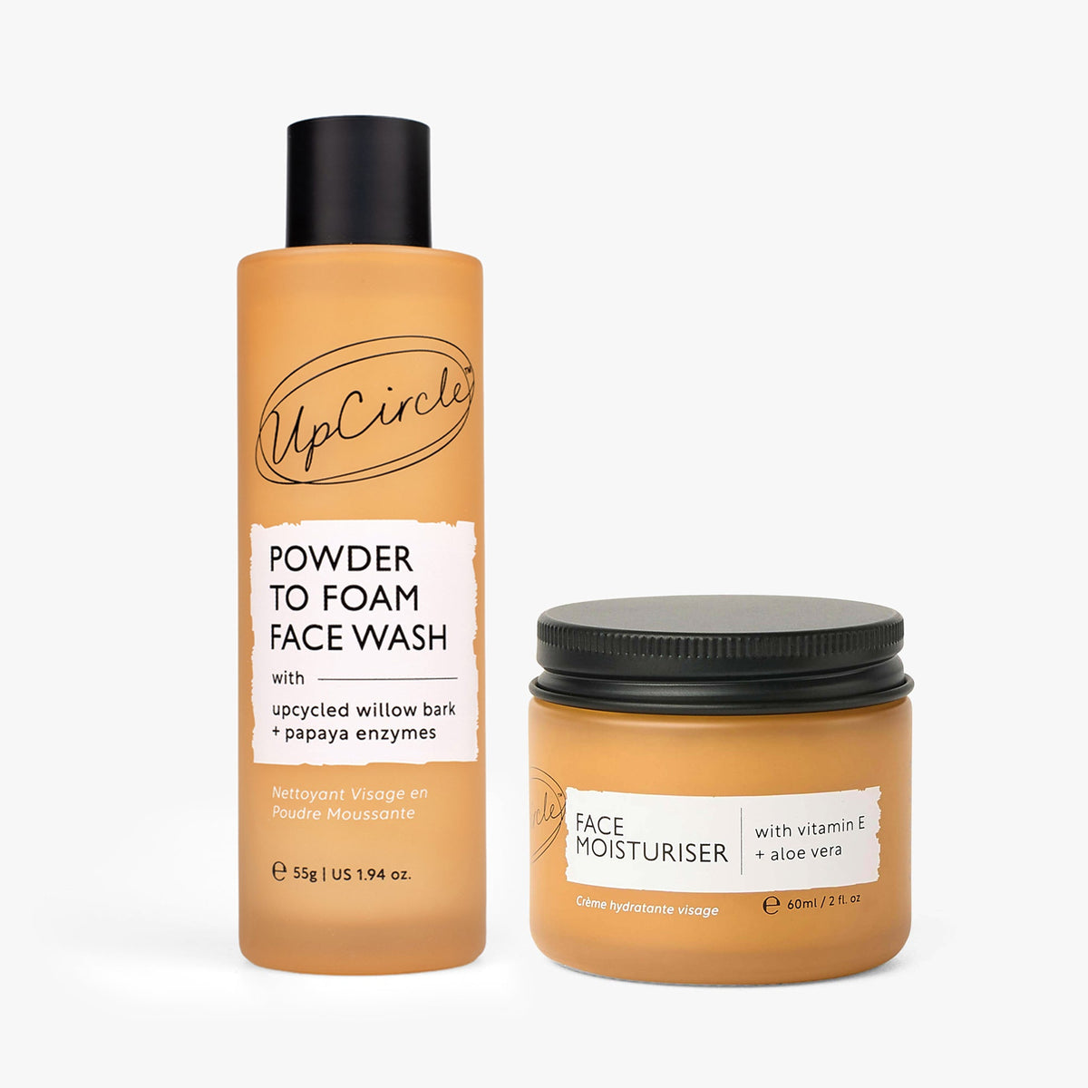 UpCircle Daily Duo Face Wash & Vitamin E Moisturizer Set
