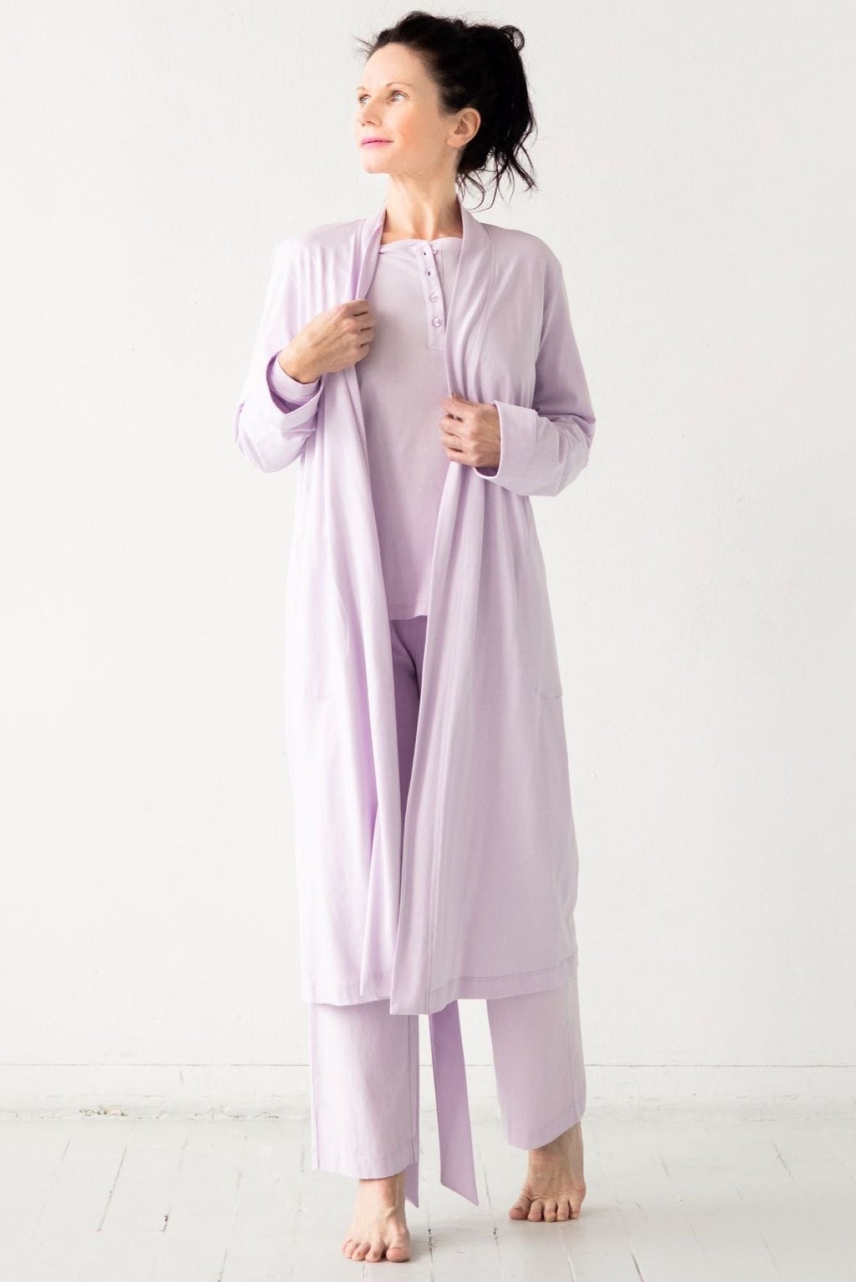 Straight Leg Pants in Pima Cotton