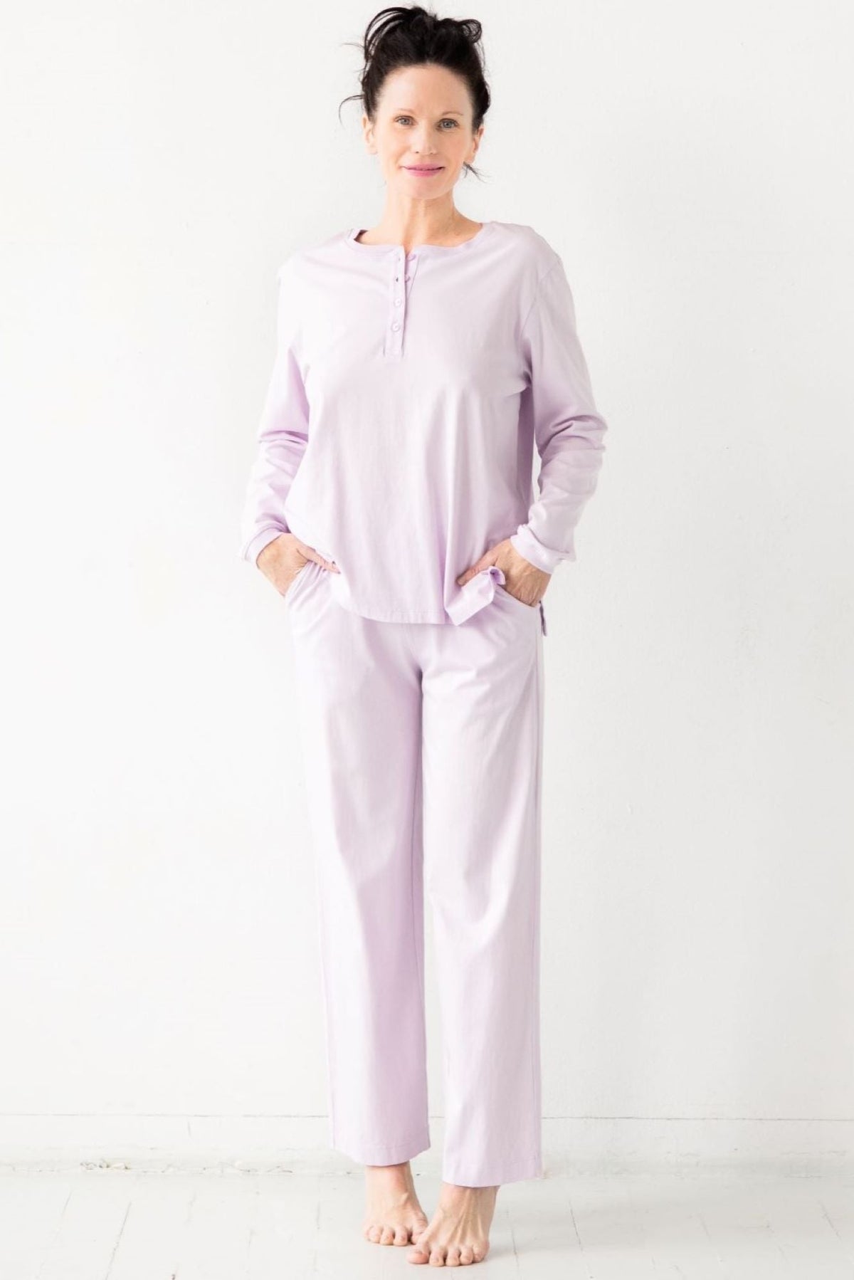 Straight Leg Pants in Pima Cotton