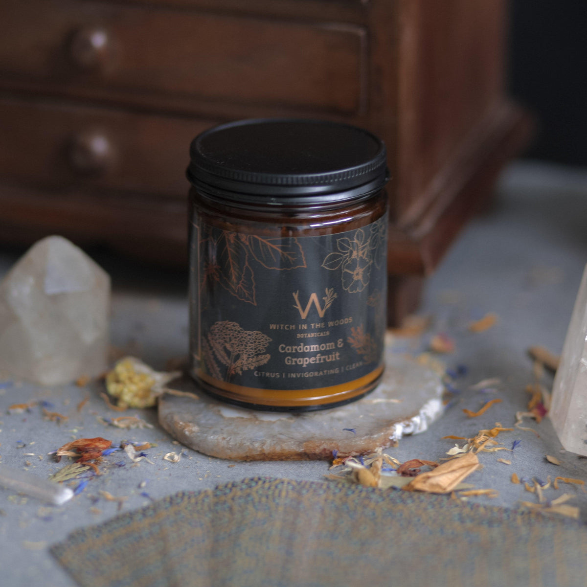 Thé à la cardamome + Bougie au pamplemousse