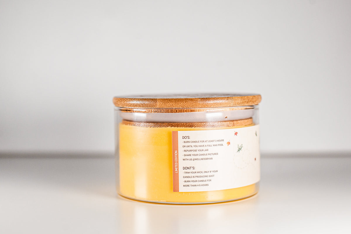 Bougie en cire d'abeille tarte à la citrouille | 227 g