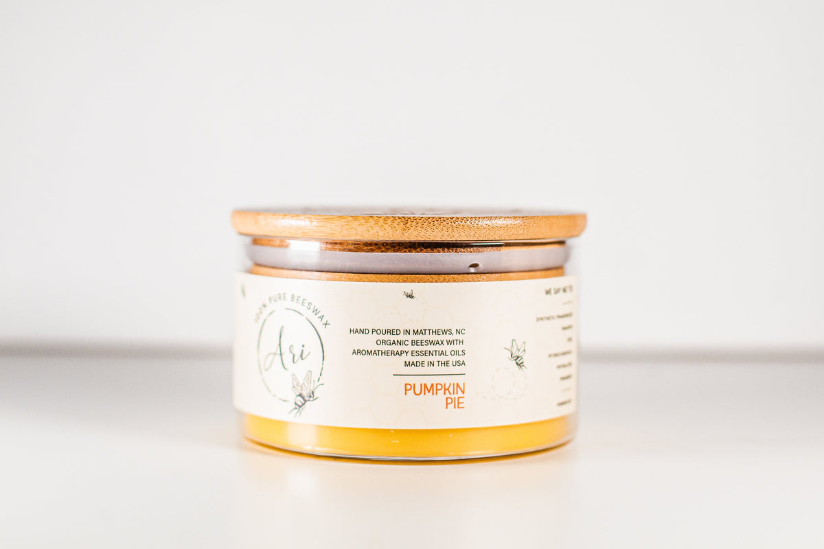 Bougie en cire d'abeille tarte à la citrouille | 227 g