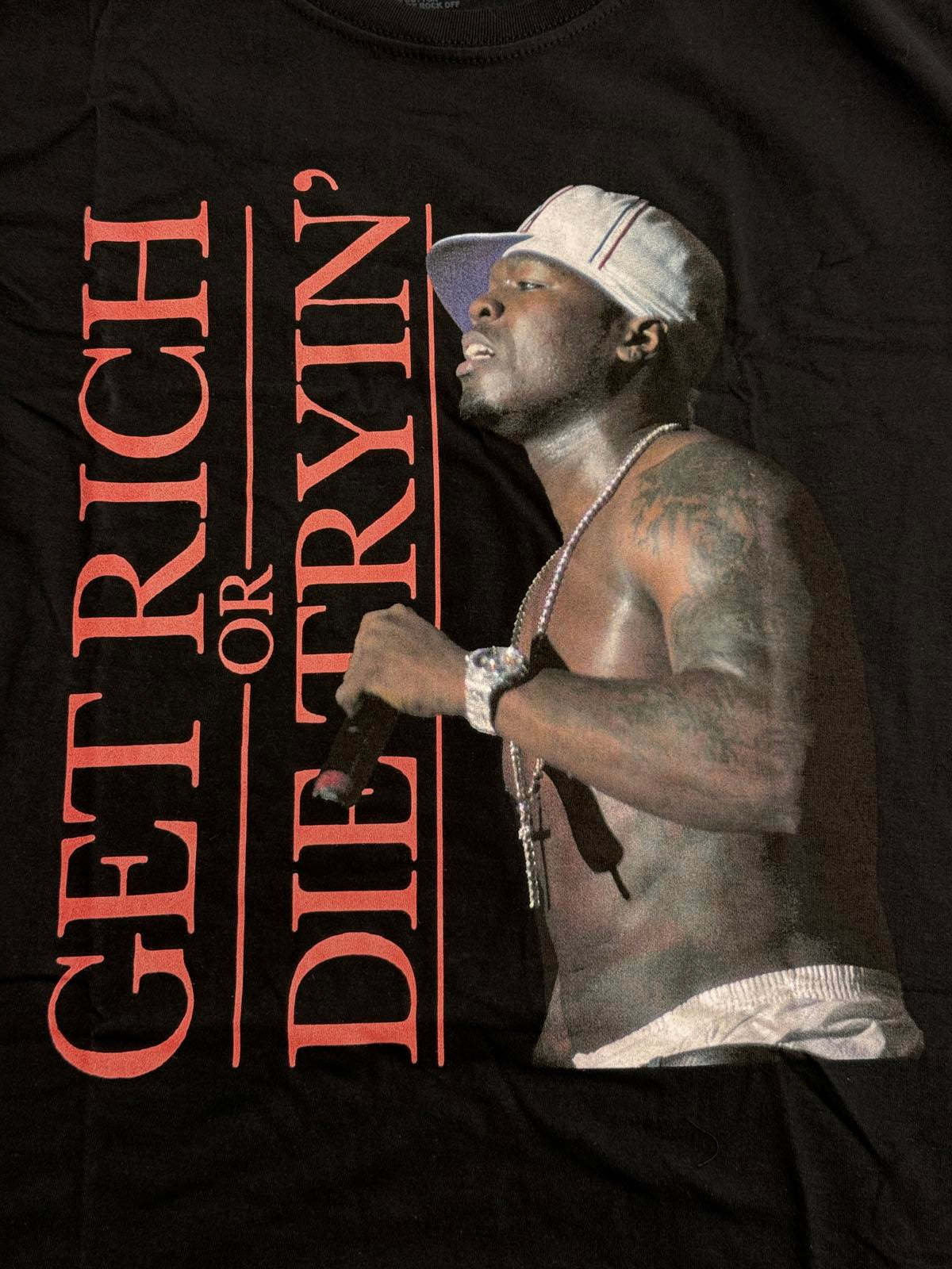 T-shirt de rap 50 Cent album Get Rich or Die Tryin