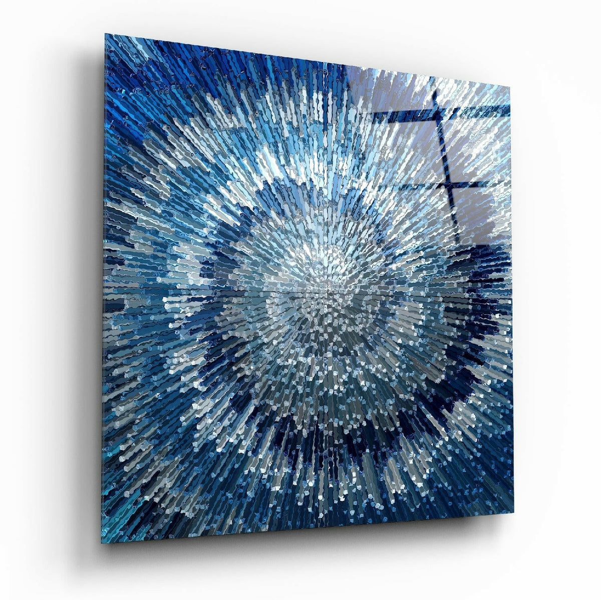 Cycle d'art mural en verre bleu