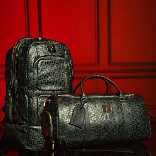 Ensemble de Sacs en Cuir Monogrammé (Signature et Duffle)