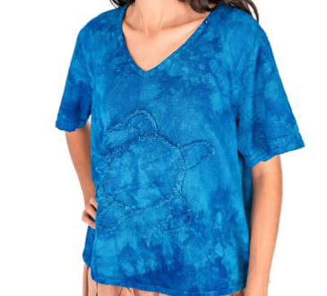 Women's Cotton Gauze Turtle Design Top
