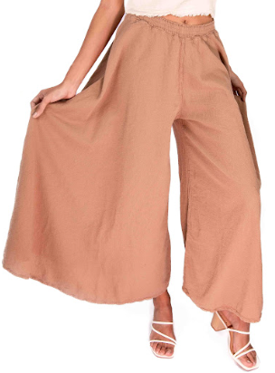 Blanche Cotton Gauze Wide-Leg Pants