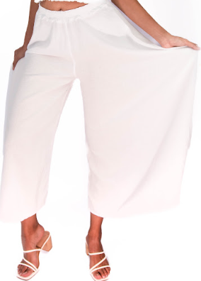 Blanche Cotton Gauze Wide-Leg Pants