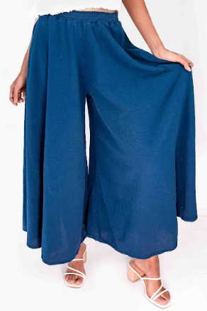 Blanche Cotton Gauze Wide-Leg Pants