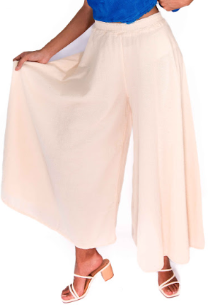 Blanche Cotton Gauze Wide-Leg Pants