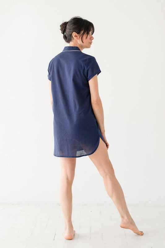 Chemise boyfriend à col châle