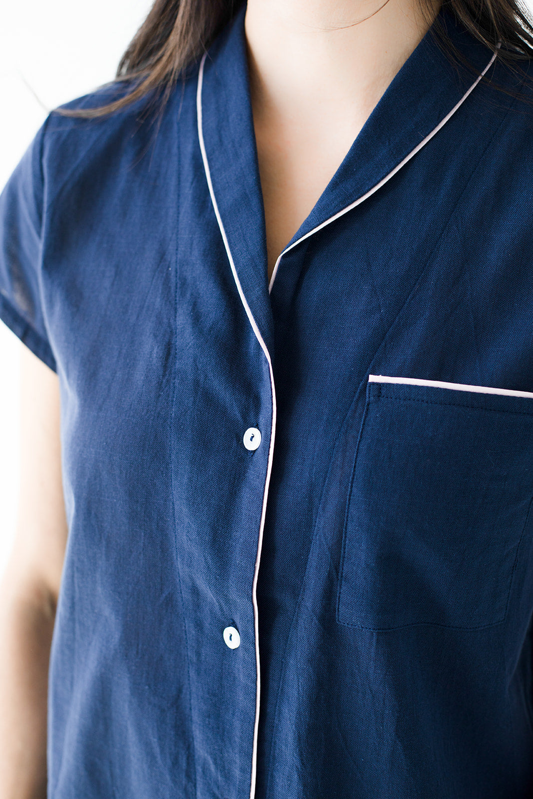Shawl Collar Boyfriend Shirt