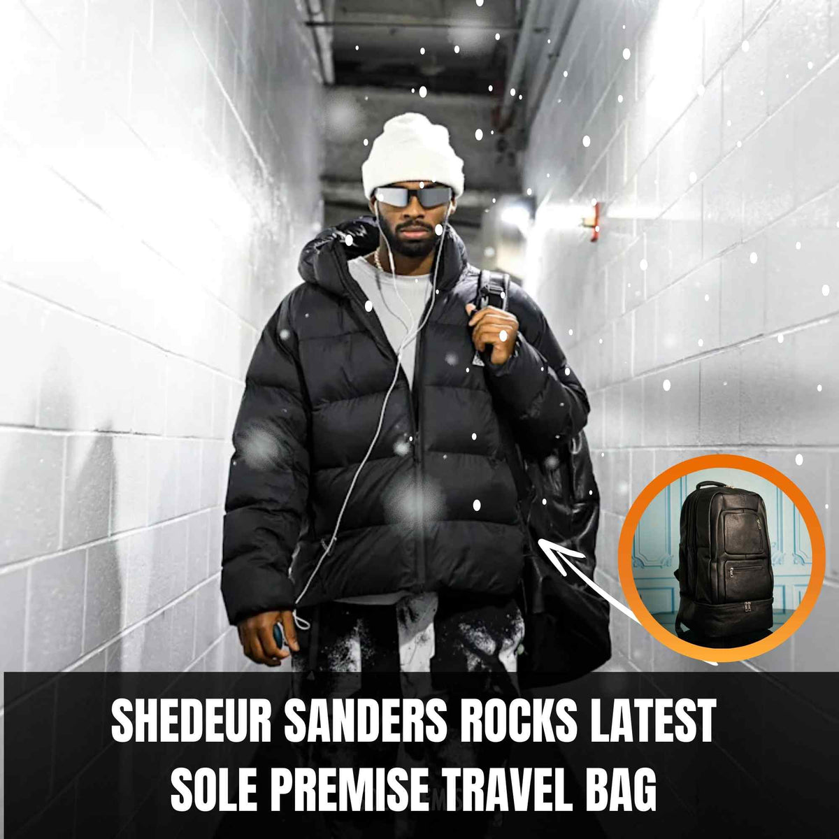 Leather Carry-On Travel Backpack with Laptop Pocket