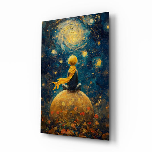 Le Petit Vagabond : Art mural en verre Nuit étoilée || Collection Designer
