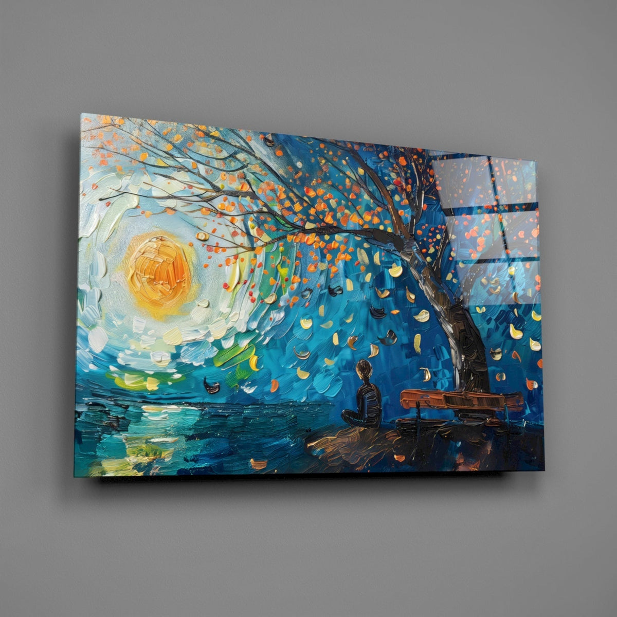 Art Mural en Verre Solitude et Paix || Collection Designer
