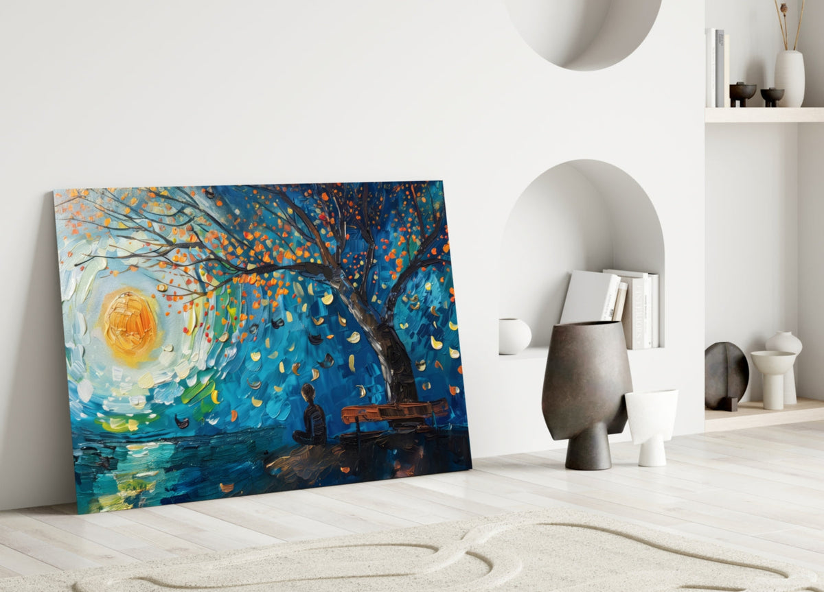 Art Mural en Verre Solitude et Paix || Collection Designer