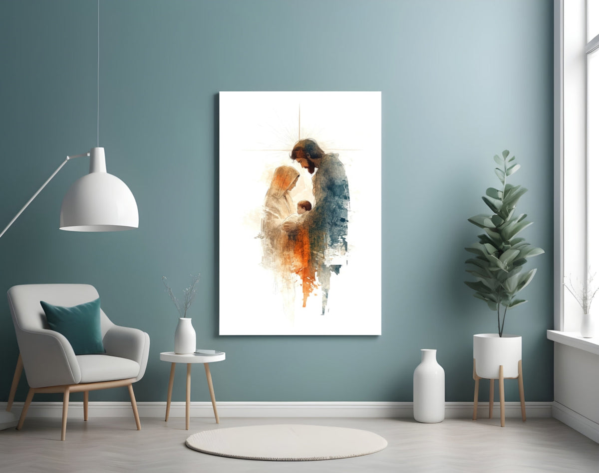 Décoration murale en verre Sainte Famille || Collection Designer