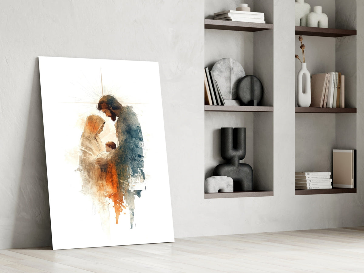 Décoration murale en verre Sainte Famille || Collection Designer