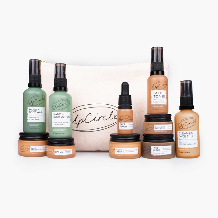 UpCircle Travel-Size Skincare Bundle with Cotton Wash Bag