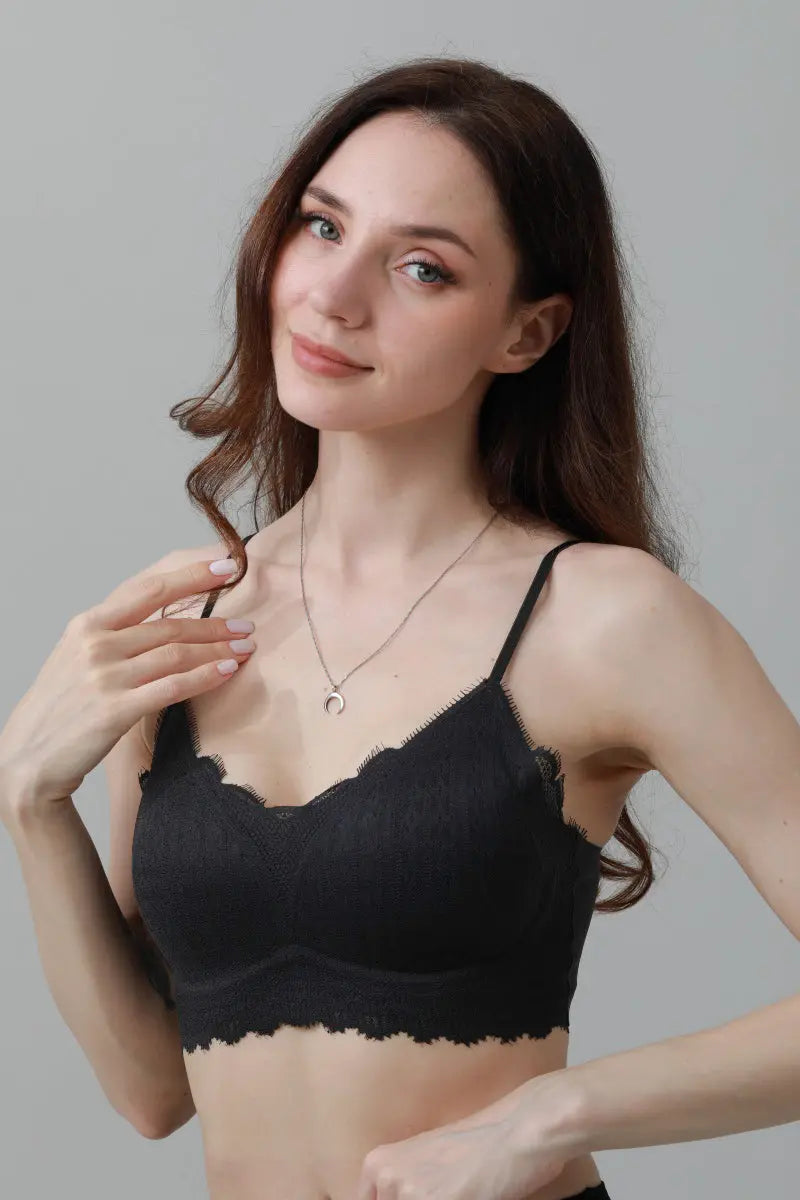 CloudSoft Wireless Lace Detail Bra