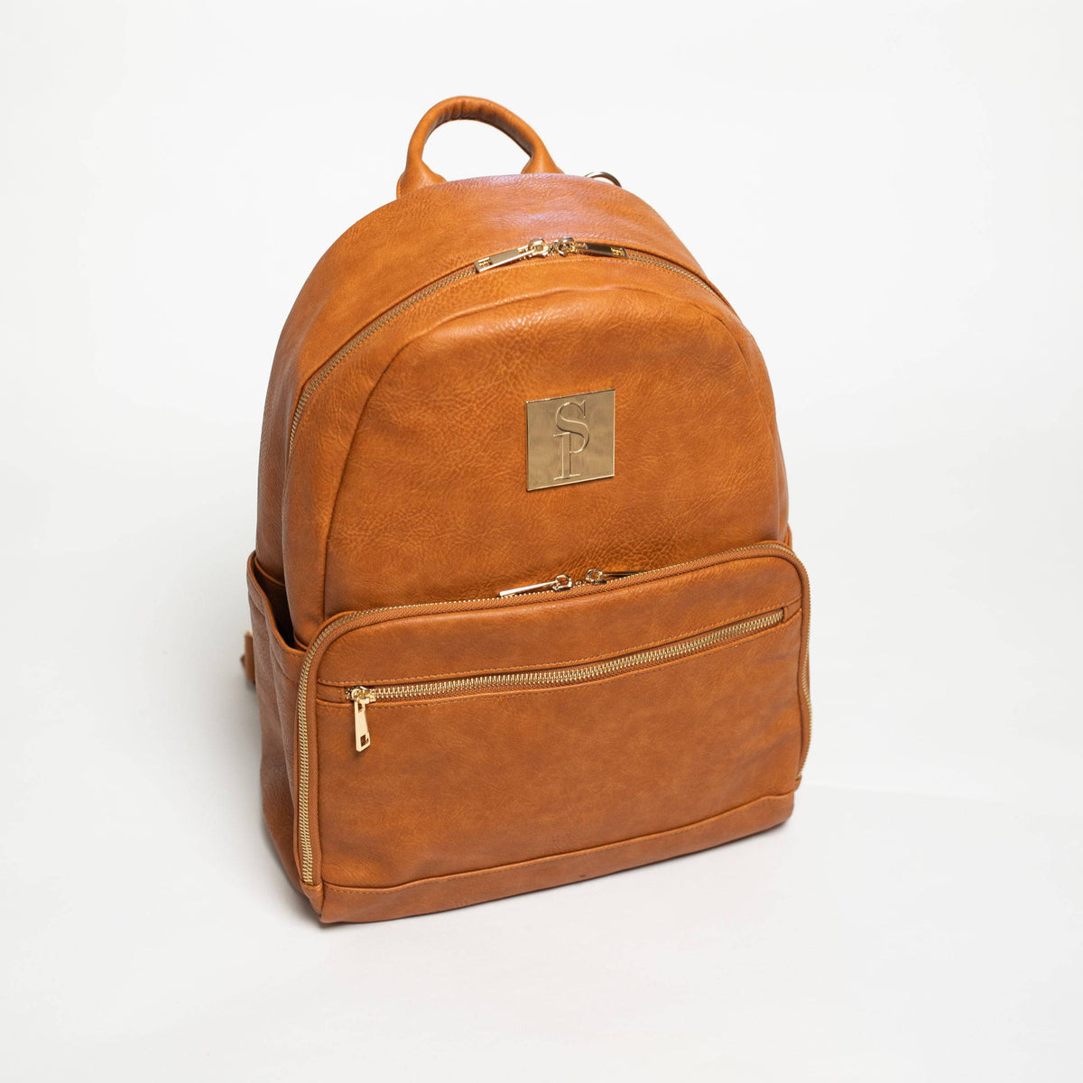 Brown Leather Carrier Laptop Backpack