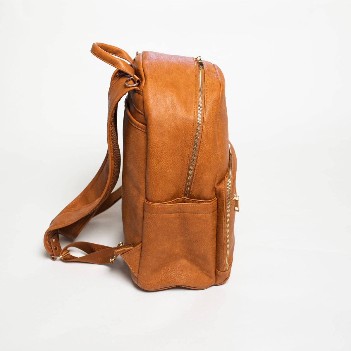 Brown Leather Carrier Laptop Backpack