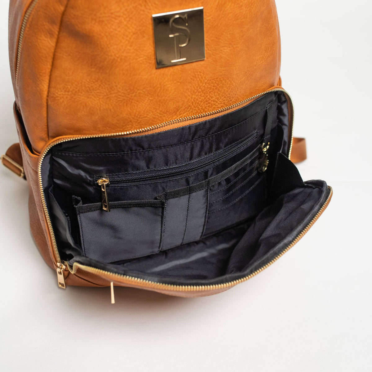 Brown Leather Carrier Laptop Backpack