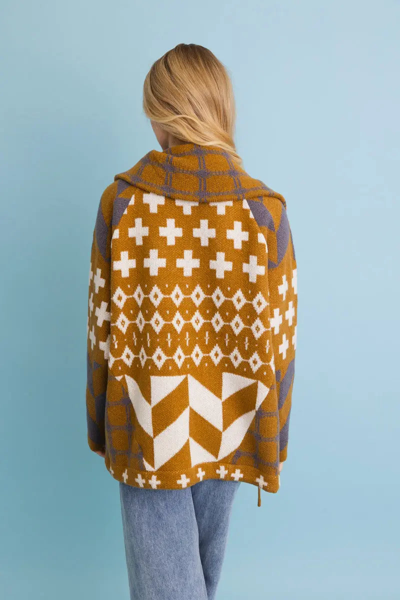 Sierra Spirit Geometric Knit Cardigan