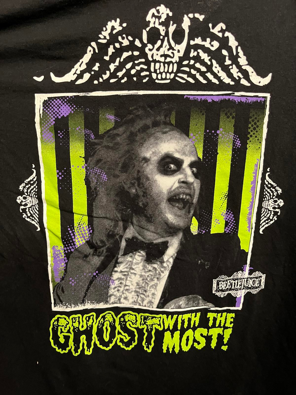 T-shirt de film Beetlejuice - Ghost With the Most Keaton - L
