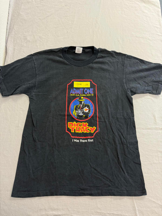 T-shirt vintage du film Dick Tracy « Admit One I Was There » - L