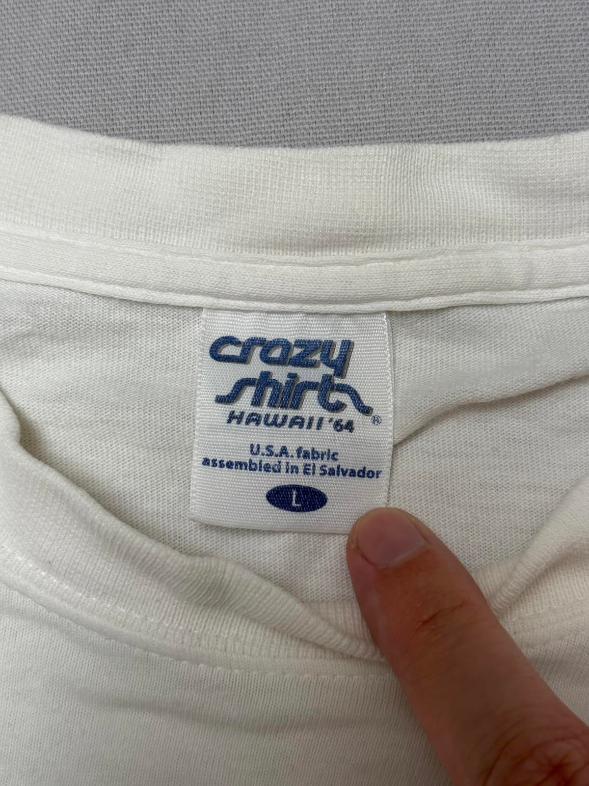 T-shirt manches longues Y2K Crazy Shirts avec pin-up surfeuse North Shore - L