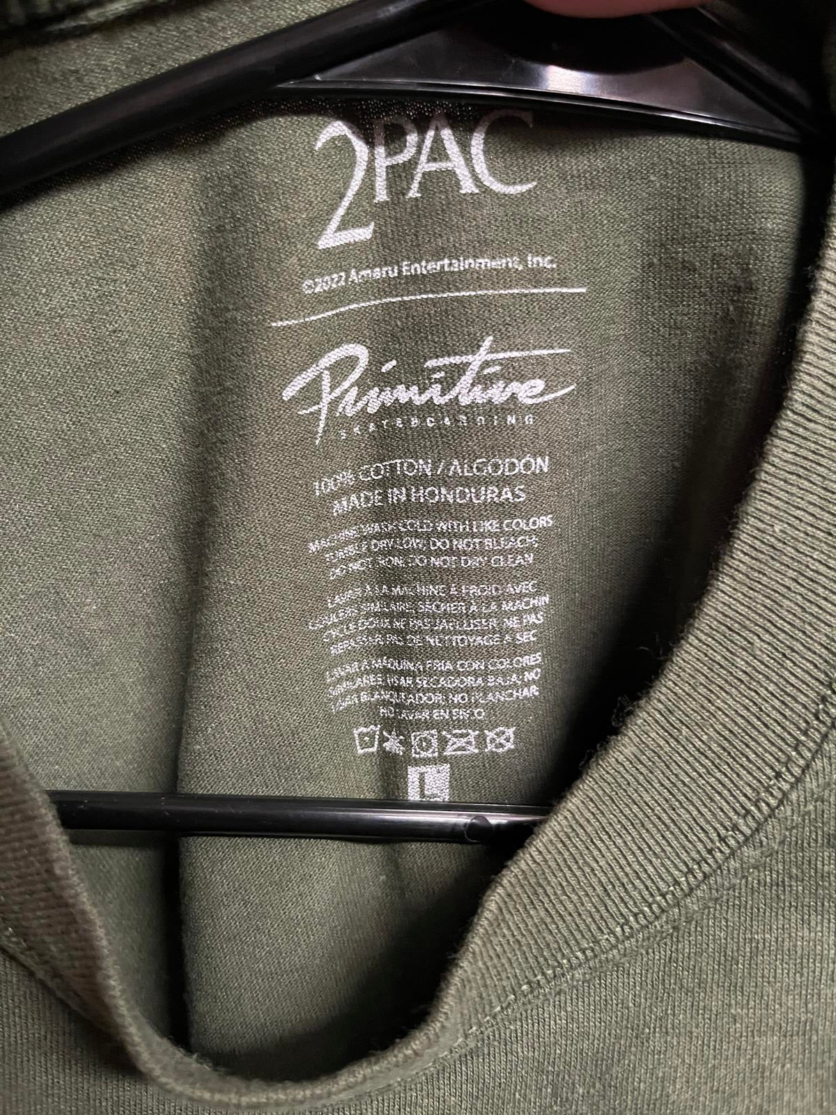 T-shirt 2pac x Primitive Skateboards Collab Tupac Shirt - L