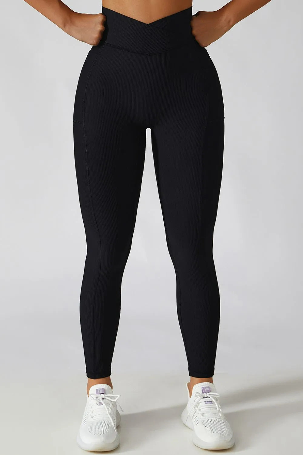 Leggings de sport taille croisée Basic Bae