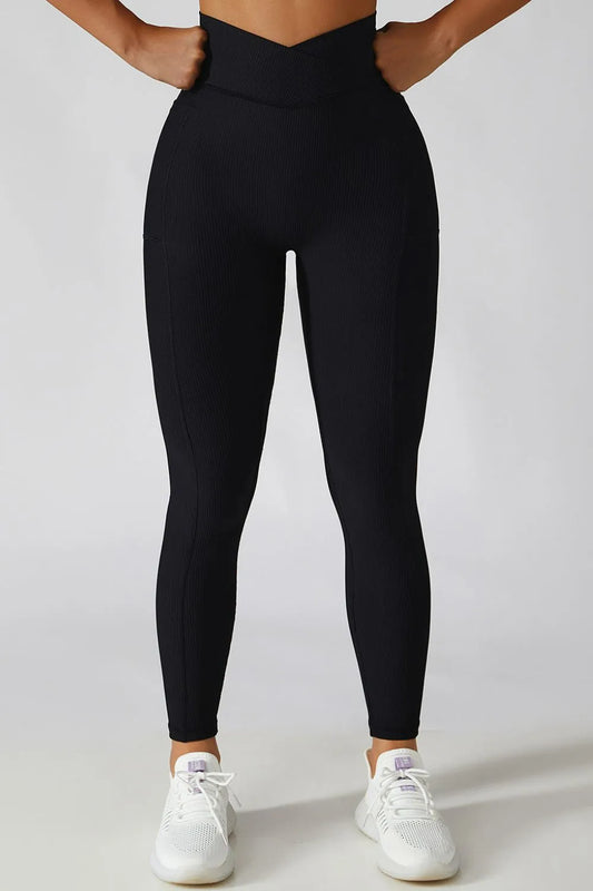 Leggings de sport taille croisée Basic Bae