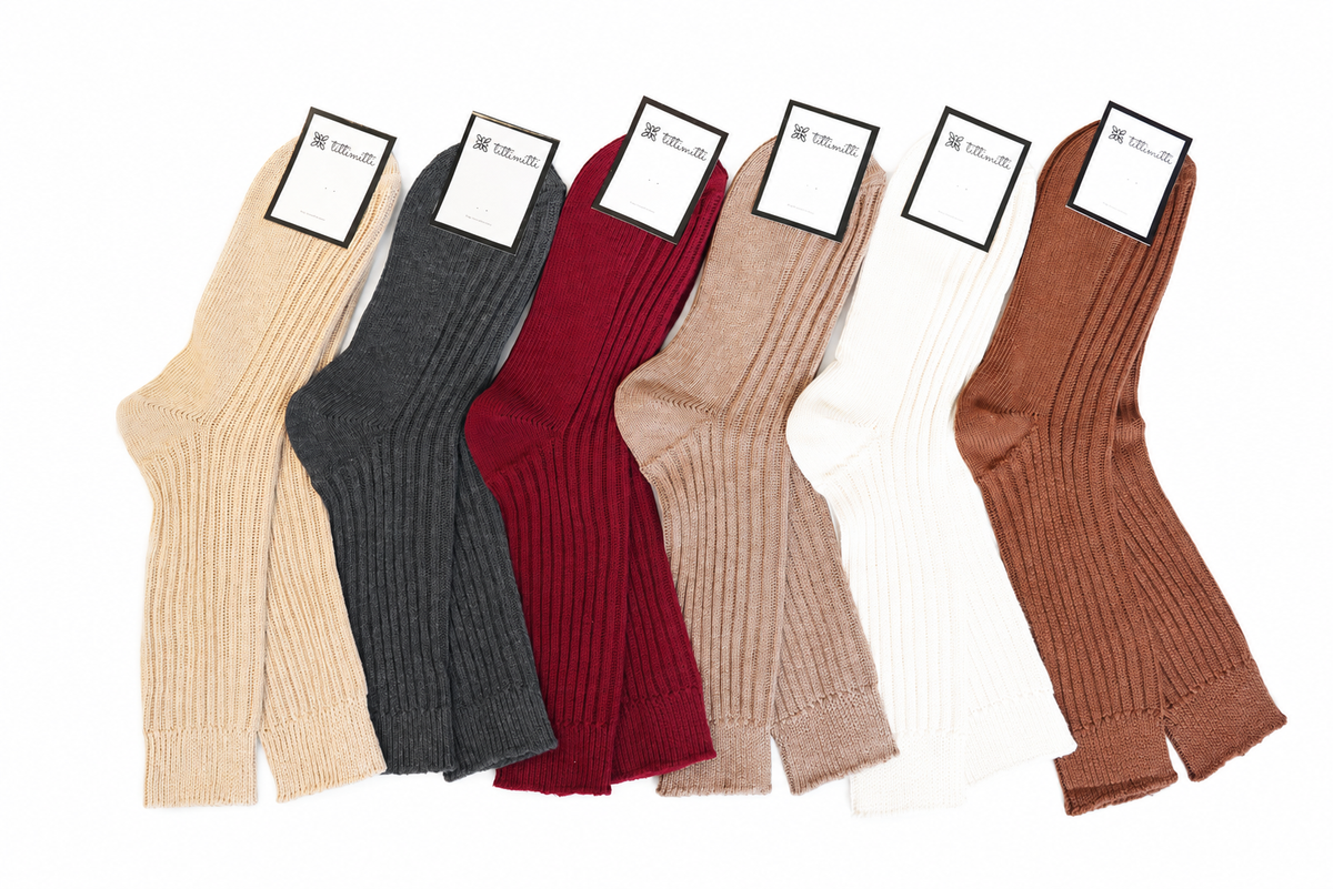 tittimitti® Men’s 100% Organic Cotton Boot Socks 3-Pack – Made in Italy