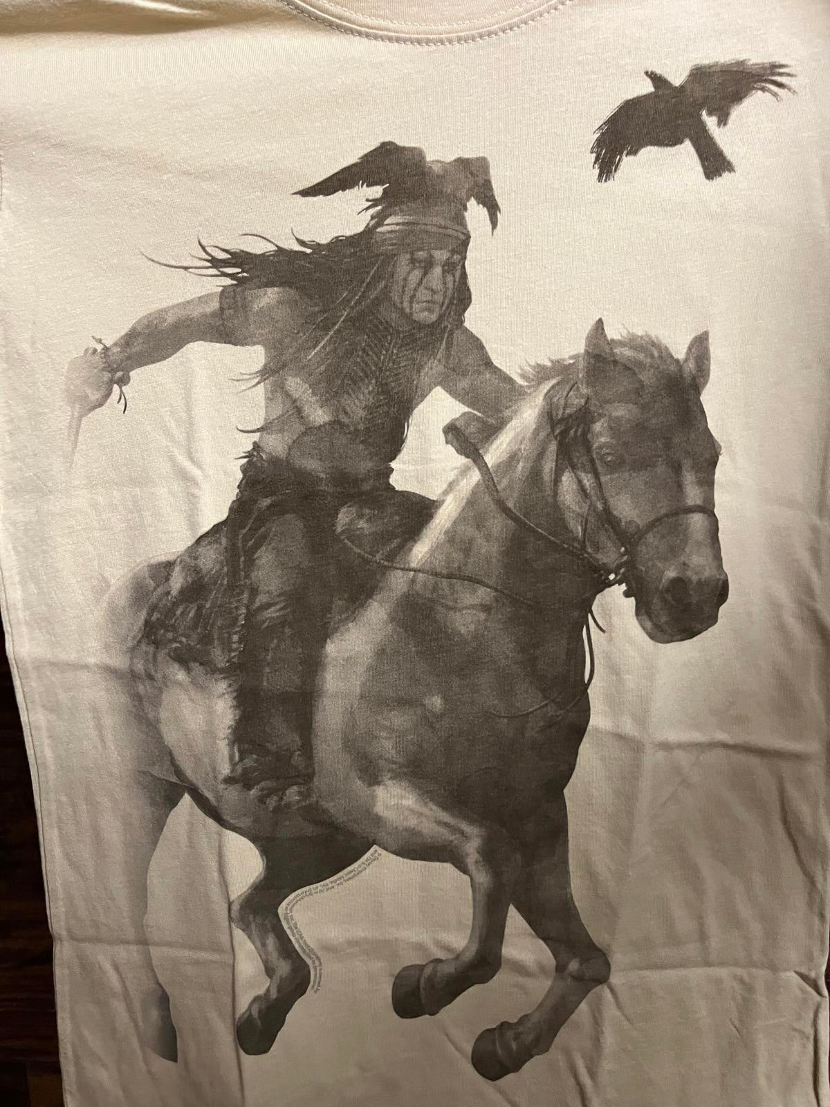 T-shirt femme Johnny Depp, promotion du film Lone Ranger