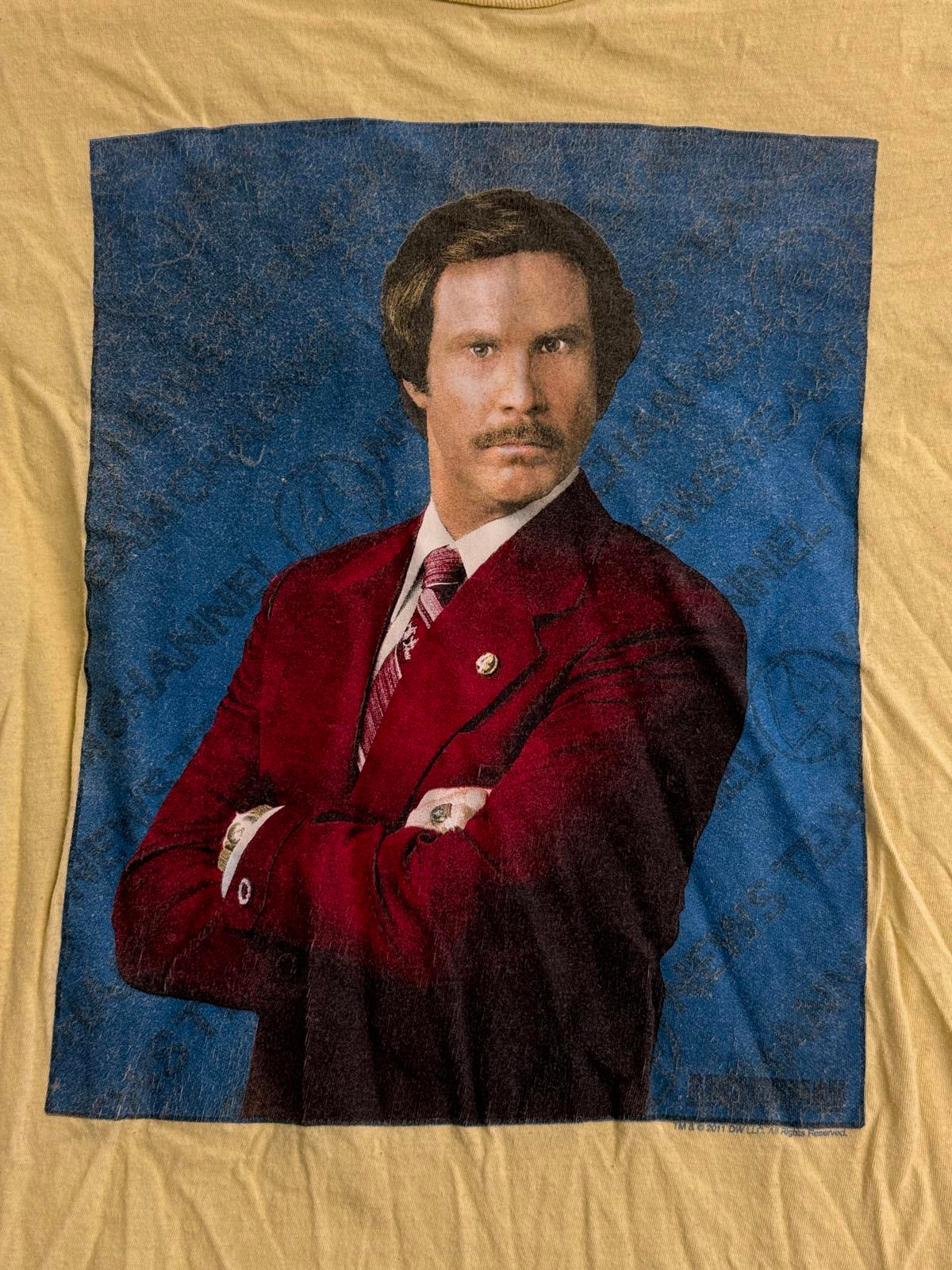 T-shirt du film Anchorman, Ron Burgundy pose Channel 4 - M