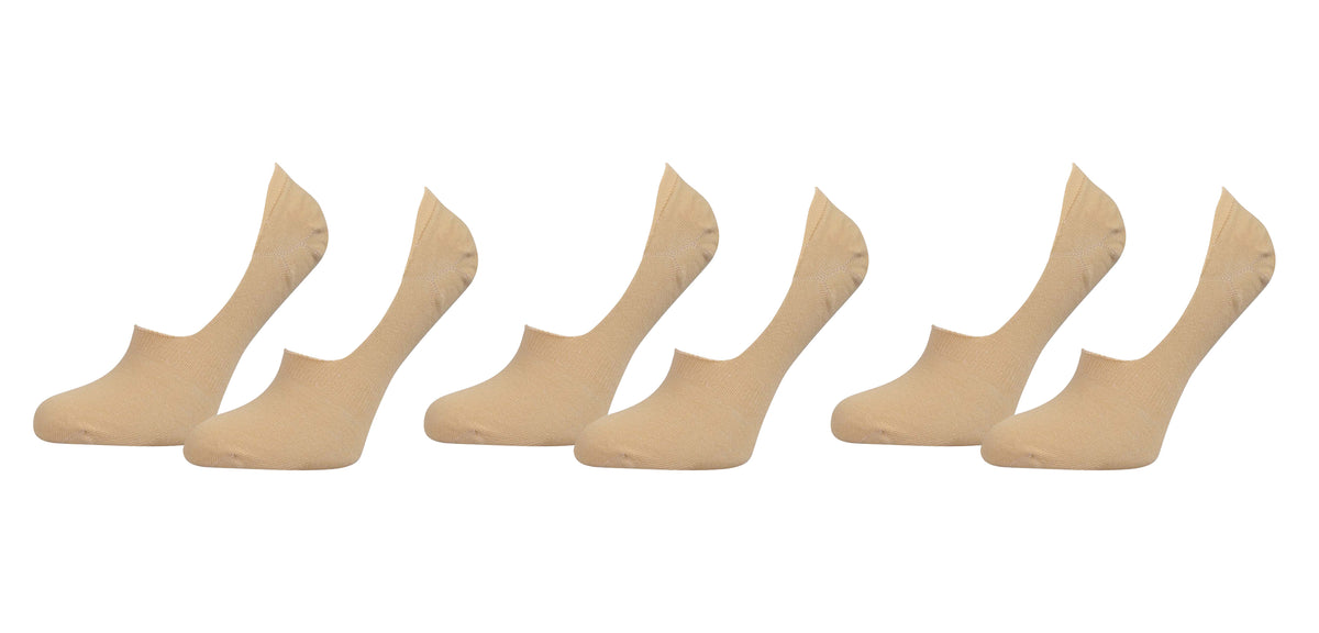 TITTIMITTI® Women’s 98% Organic Cotton No-Show Socks — 3-Pack, Silicone Heel Grip