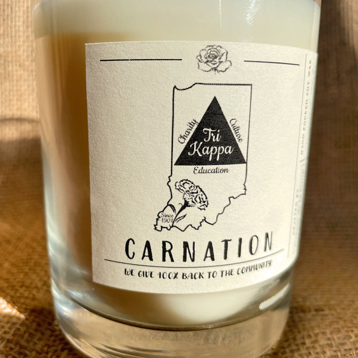Tri Kappa Carnation Soy Candle, 13.5 oz