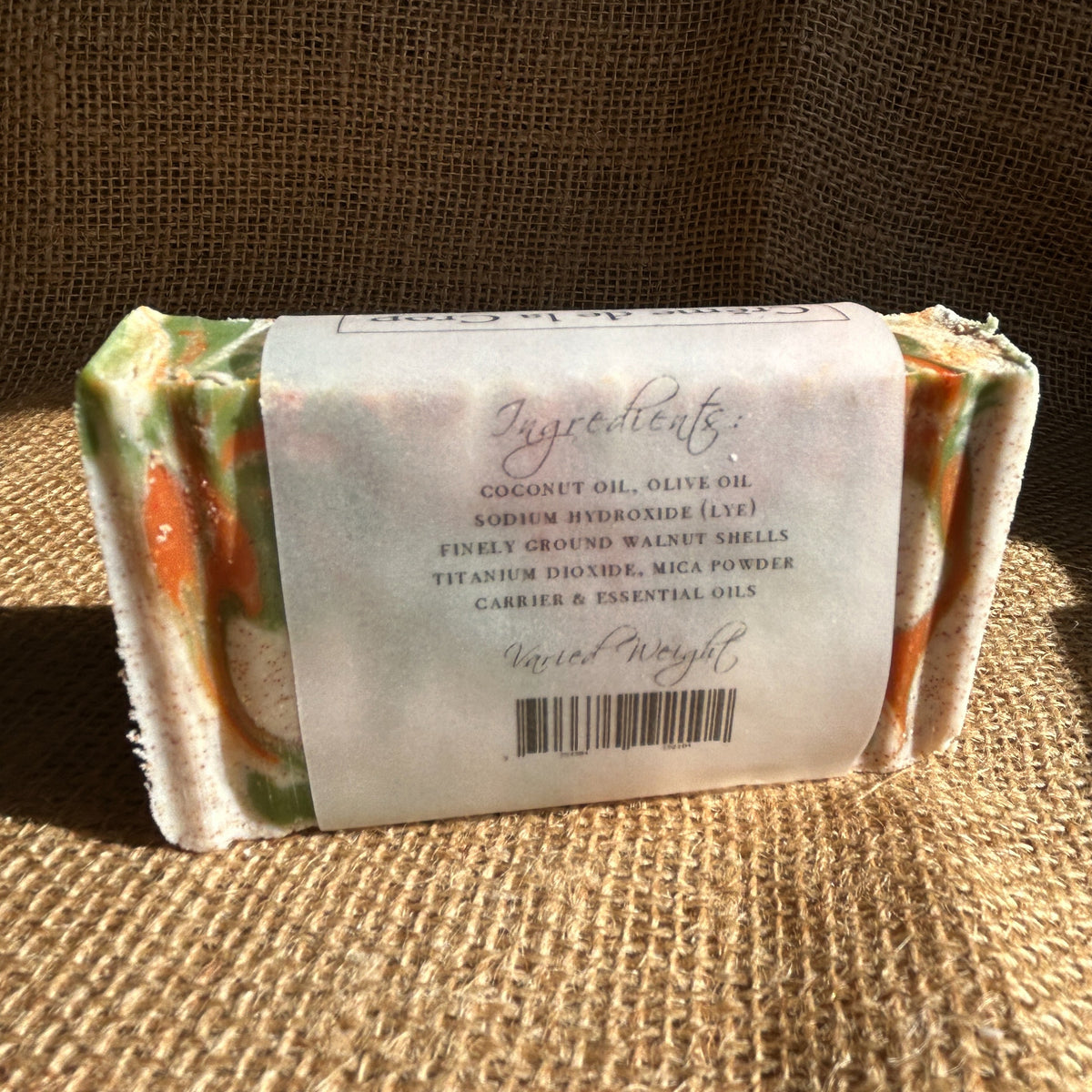 Patchouli Grove Exfoliating Bar Soap with Walnut Shells