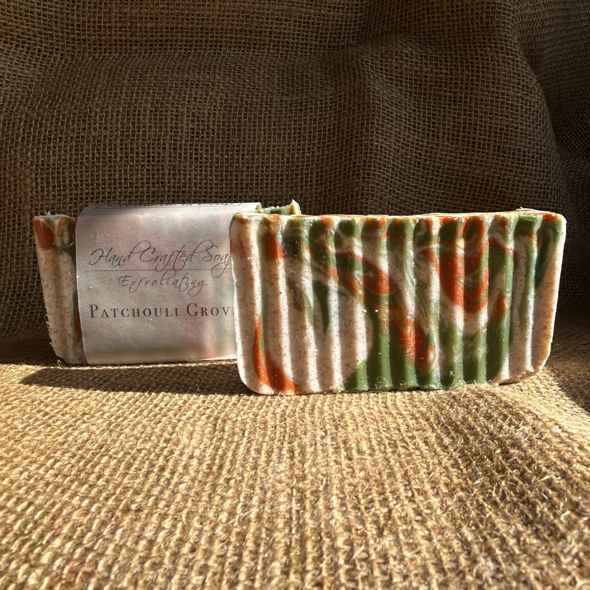 Patchouli Grove Exfoliating Bar Soap with Walnut Shells