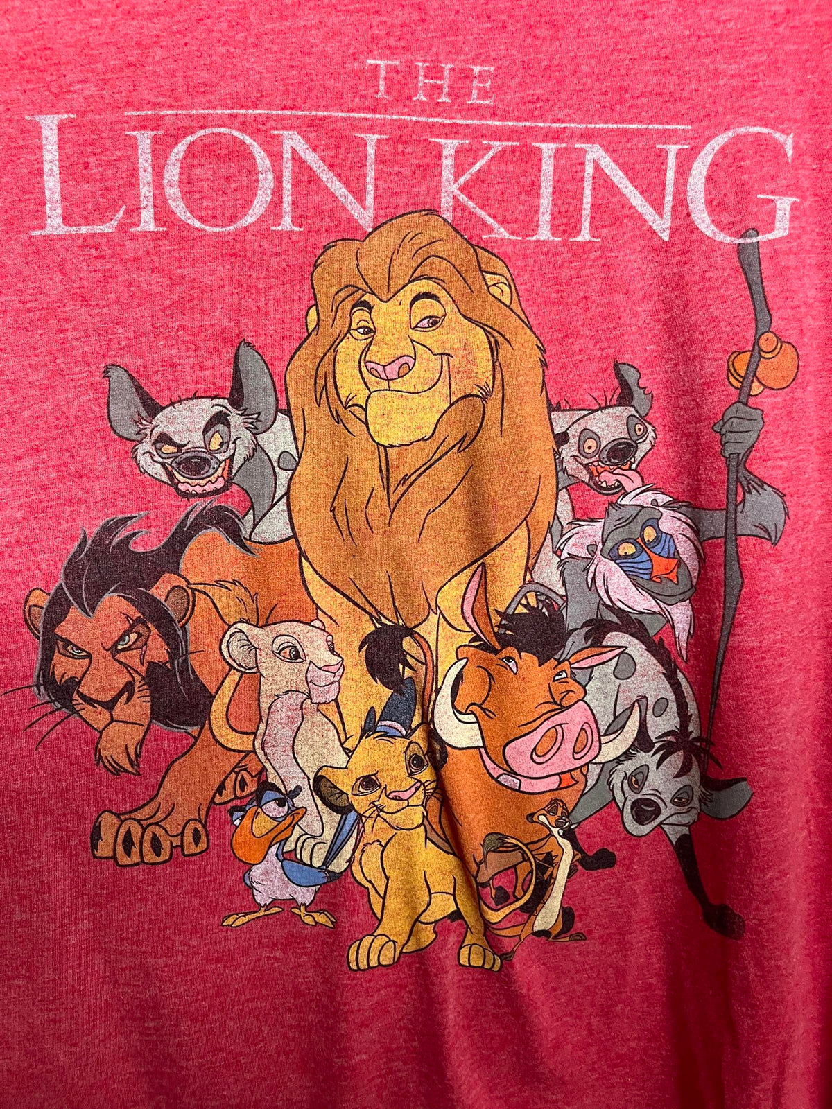 The Lion King Movie Poster Tee Full Cast Heather T-shirt XL