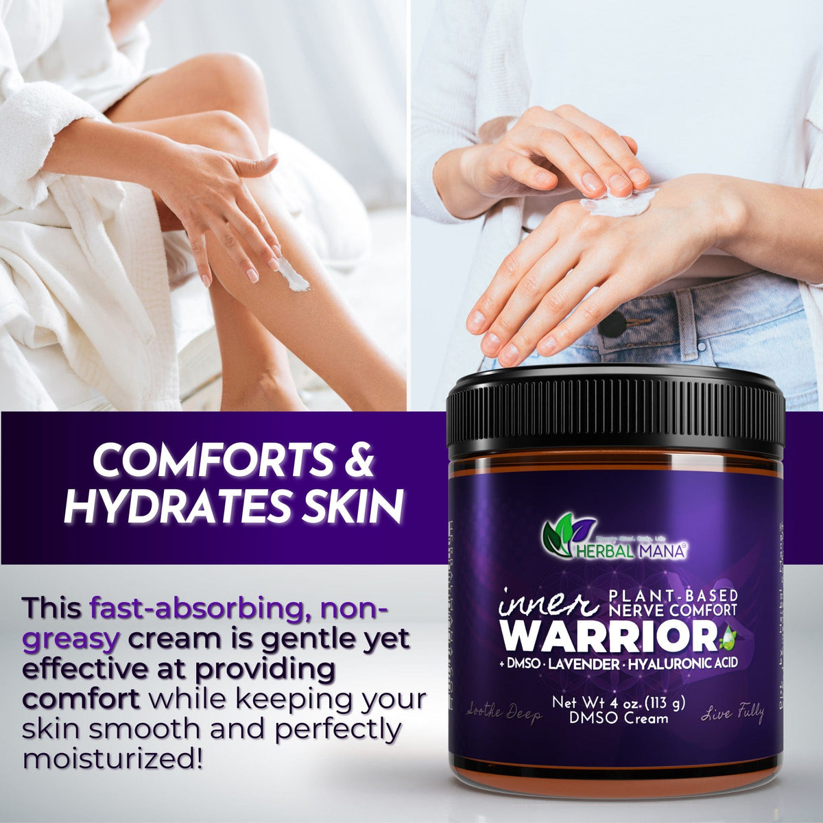 DMSO Cream for Nerve Pain Relief & Sleep | Inner Warrior