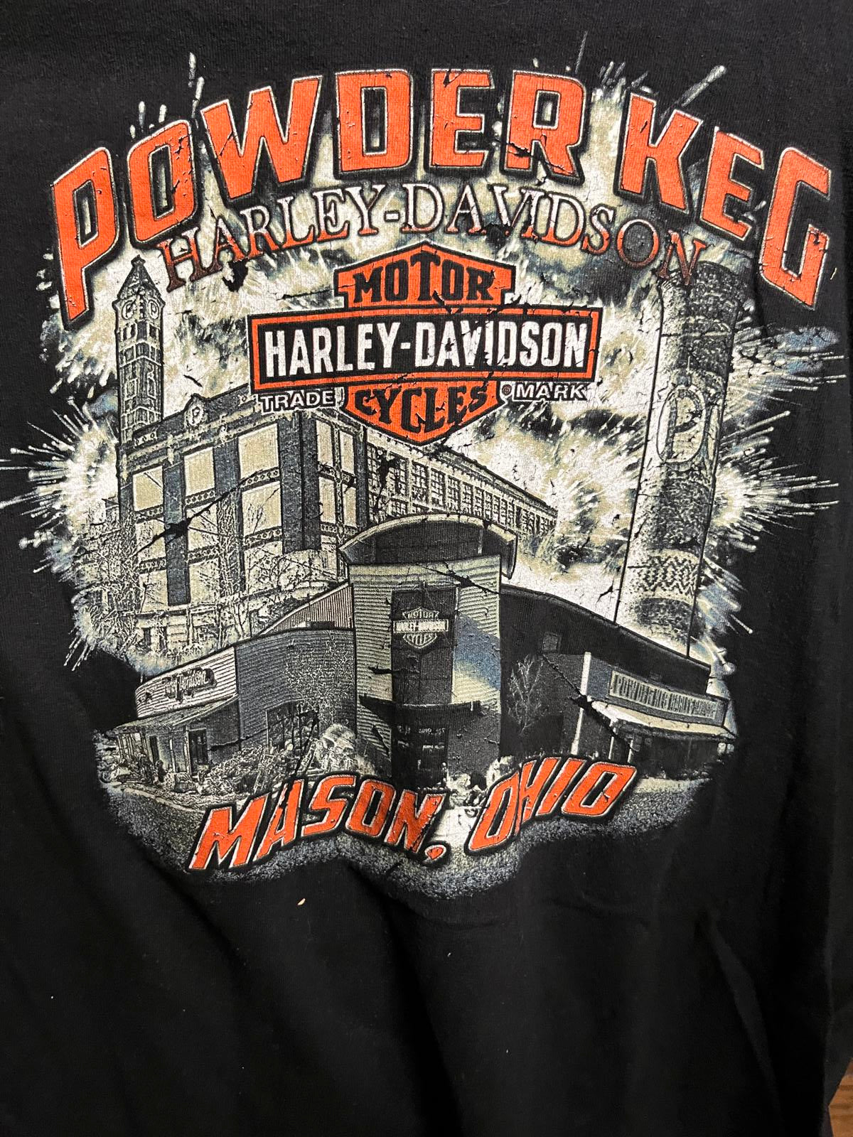 Harley Davidson Ride to Live T-shirt - Powder Keg Shirt L